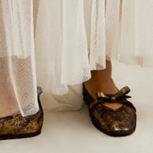 NEW Free People Free People Mania Bow Flats  Leather  upper and lining! 2511 3S2 - Picture 9 of 10